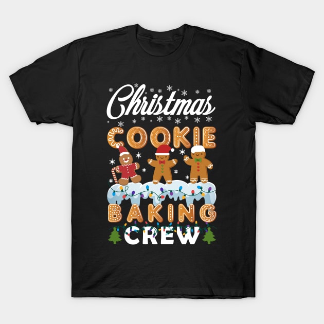 Christmas Lights Christmas Cookie Baking Crew T-Shirt by jodotodesign